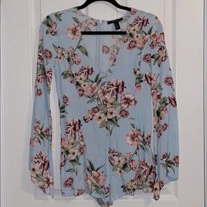 SOLD - floral long sleeve romper
